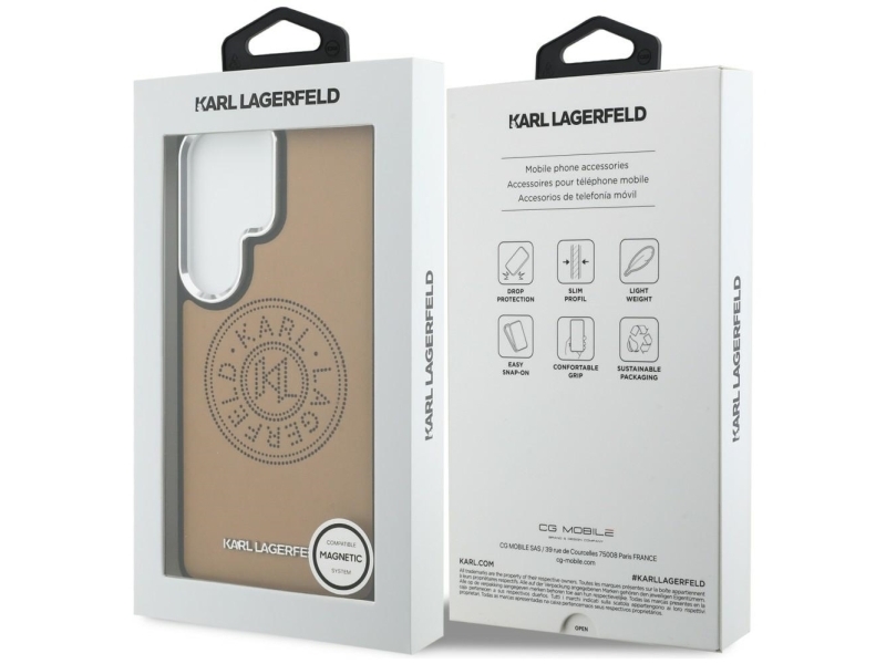 Karl Lagerfeld Perforeret Kl Magsafe Cover Til Samsung Galaxy S26 Ultra - Brun