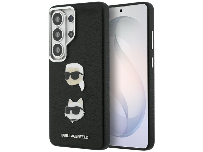 Karl Lagerfeld Saffiano Double Heads Metal Case Für Samsung Galaxy S26 Ultra - Schwarz