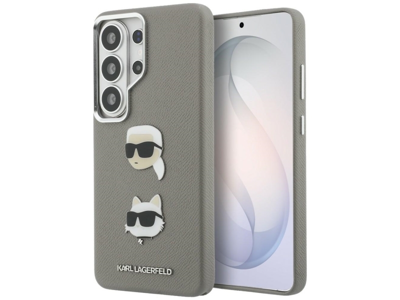 Karl Lagerfeld Saffiano Dobbelt Cover I Metal Til Samsung Galaxy S26 Ultra - Sølv
