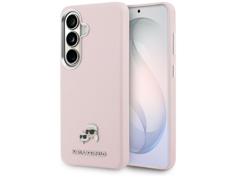 Karl Lagerfeld Saffiano Kc Metal-Logo Magsafe Cover Til Samsung Galaxy S26+ - Pink