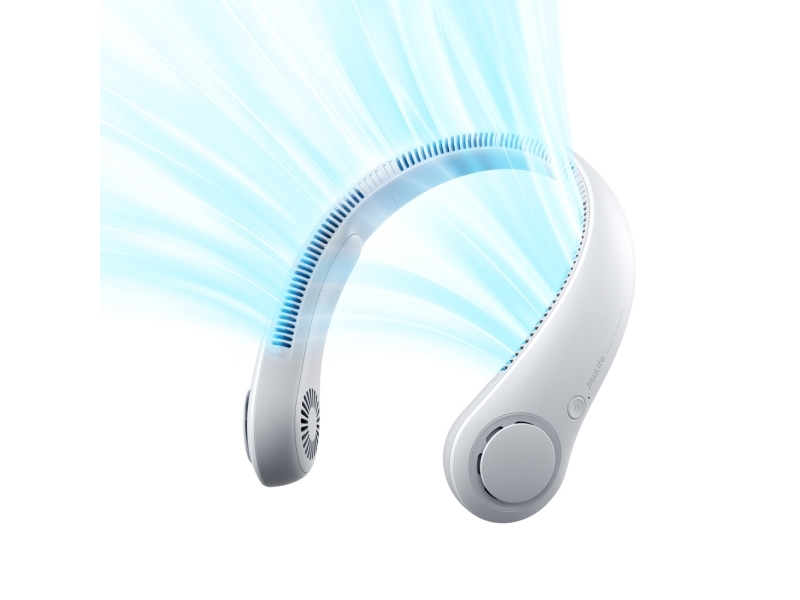 Jisulife Neck Fan 3 4000mAh Portable Neck Fan - Gray Powerbank - Grå - 4000 mAh
