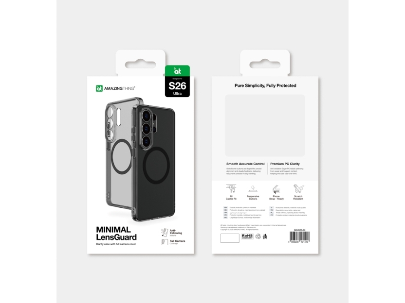 Amazingthing Etui Für Samsung Galaxy S26 Ultra Minimal Mag Lens Case - Schwarz