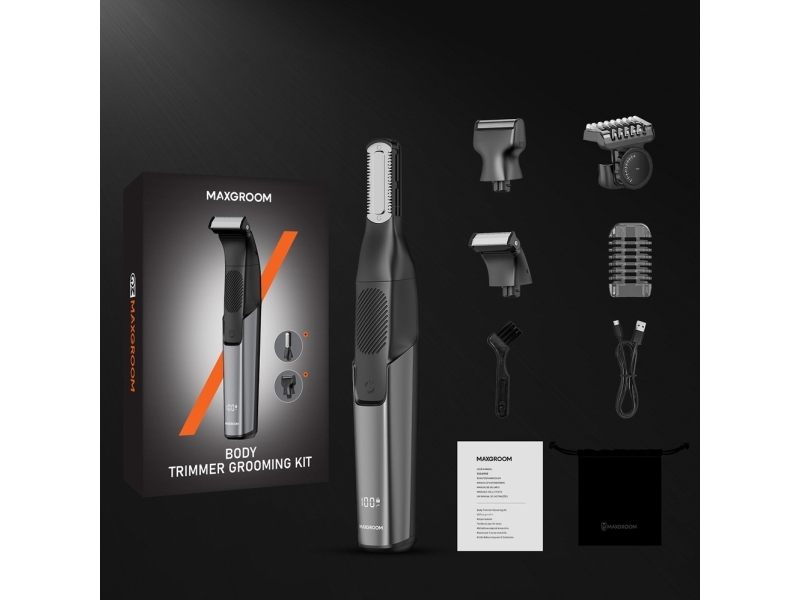 Maxgroom Jk-319 Multifunktions-Trimmer Mit Austauschbaren Aufsätzen - Schwarz