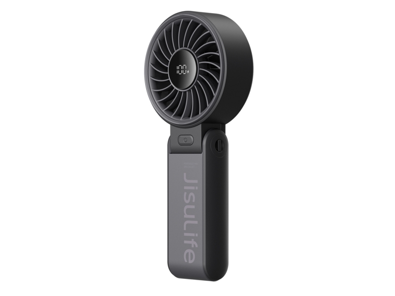 Jisulife Handheld Fan Life7 3600mAh Portable USB Fan - Black Powerbank - Sort - 3600 mAh