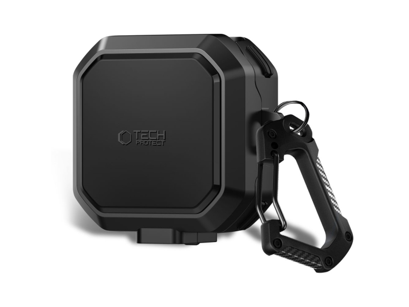 Tech-Protect Carbonox Magsafe Case Für Samsung Galaxy Buds 4 / 4 Pro - Schwarz