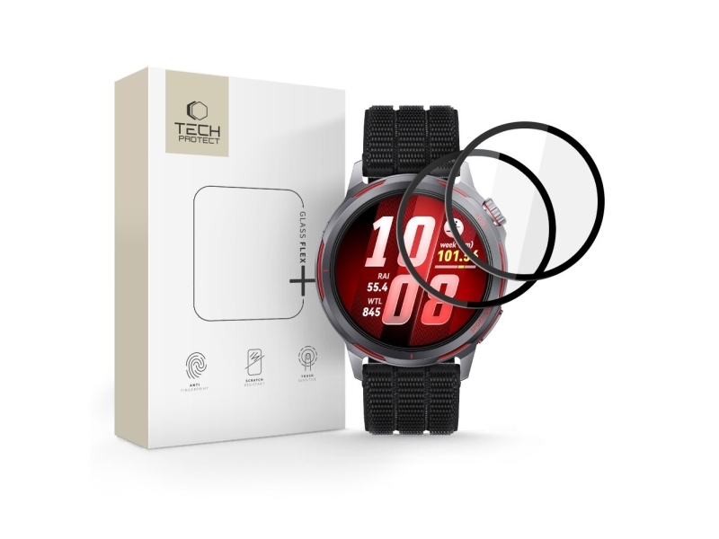 Hofi Hybrid Tech-Protect Glass Flex+ 2-Pack Huawei Watch Gt Runner 2 Black