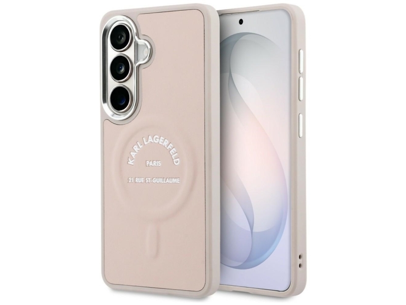 Karl Lagerfeld Geprägter Ring Rsg-Logo Magsafe Case Für Samsung Galaxy S26 – Pink