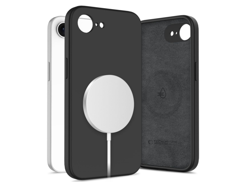 Tech-Protect Silikon Magsafe Case Für Iphone 16E / 17E - Schwarz