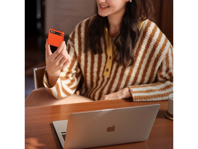 Boya Diktafon Stemmeregistrator Boya Notra Med Ai-Transskription, Orange