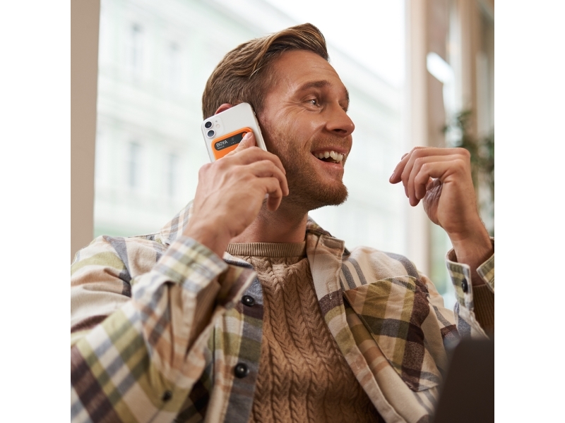 BOYA diktafon stemmeregistrator BOYA Notra med AI-transskription, orange