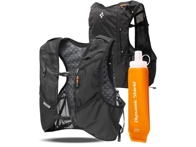 Spigen A721 Dynamic Shield løbevest med 500 ml soft flask - sort