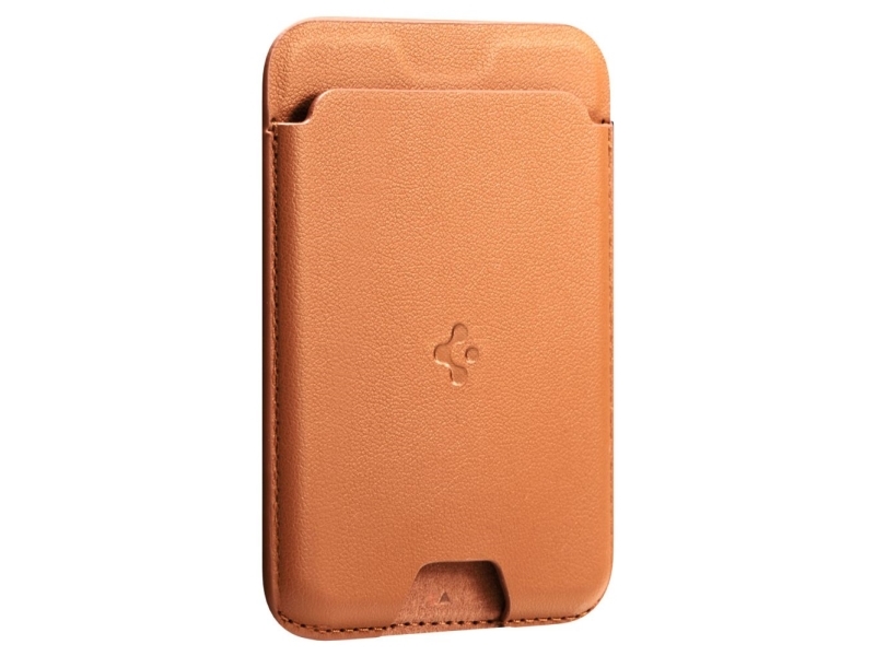Spigen Valentinus | 3 Cards (Mag Fit), Kortholder, Orange, Pu-Læder, Orange, Apple, Iphone 12, 13, 14 Series Magarmor Case Apple Magsafe Case