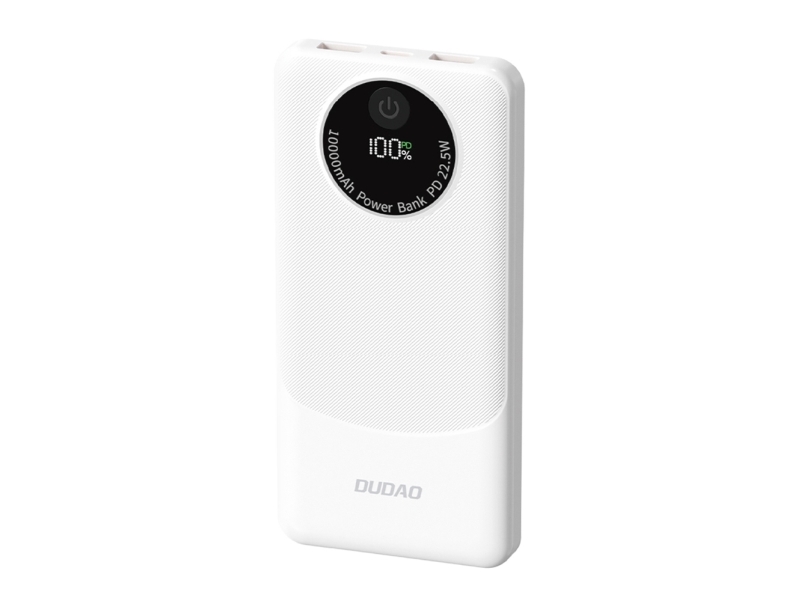 Dudao Powerbank K12 10000 Mah Usb-A Usb-C Pd 22,5 W - Weiß