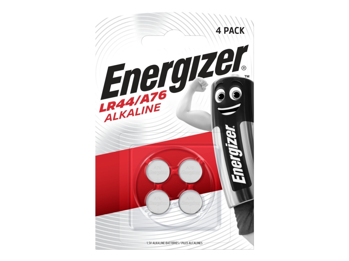 Knappcellebatterier LR44 1,5 V – Energizer A76, 4‑pak