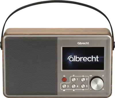Albrecht Dr 862, Bærbar, Digital, Dab+, Fm, 4 W, 10,9 Cm (4.3"), Grå, Træ