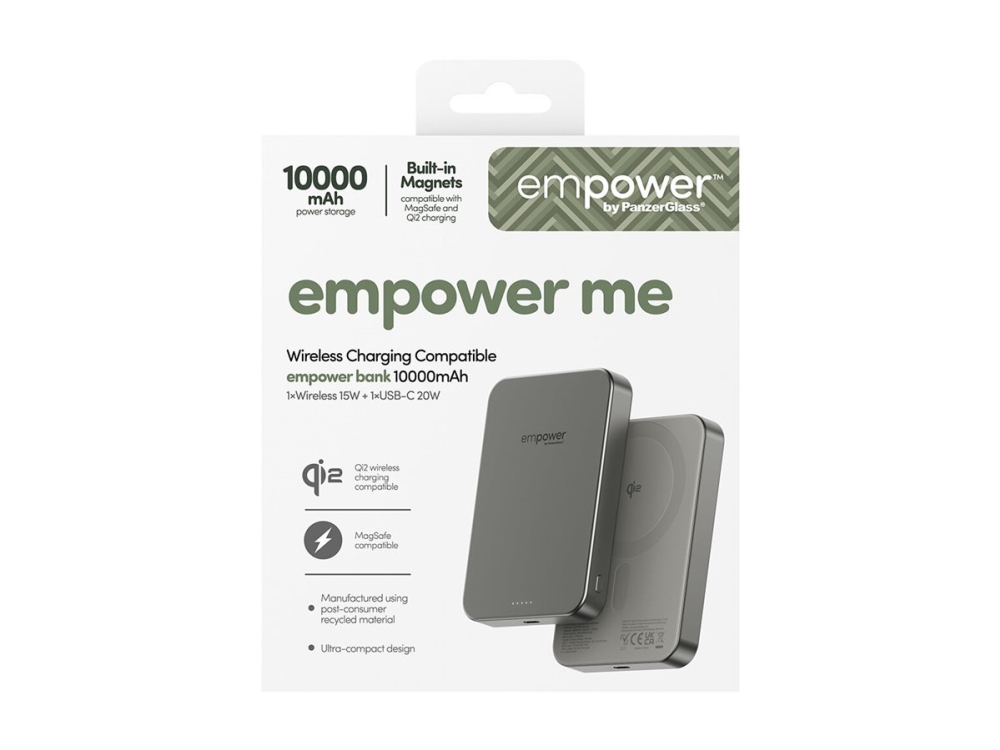 empower by PanzerGlass - Power bank - 10000 mAh (USB-C) - titan | Tele & GPS - Batteri & Laddare - Strömförsörjningsbanker | GameStuff