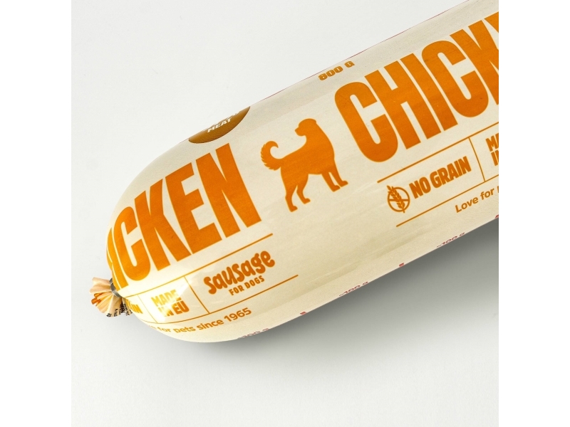 Dogman Hühnerwurst – Nassfutter Für Hunde, 800 G