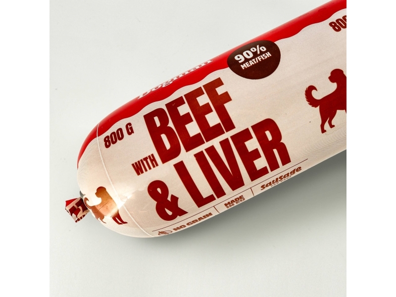 Dogman Beef &Amp Liver Sausage Nassfutter Für Hunde 800G