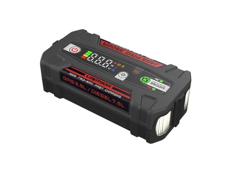LOKITHOR LOKTIHOR J402 PRO är en kraftfull startbooster med 3500A toppström och 100W dubbelriktad snabbladdning. | Bilvård & Biltillbehör - Säkerhetsutrustning för Bilen - Starthjälp | GameStuff