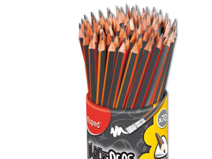 Maped 851759, Sort, Orange, Rød, Trekantet, 2,2 Mm, 72 Stk