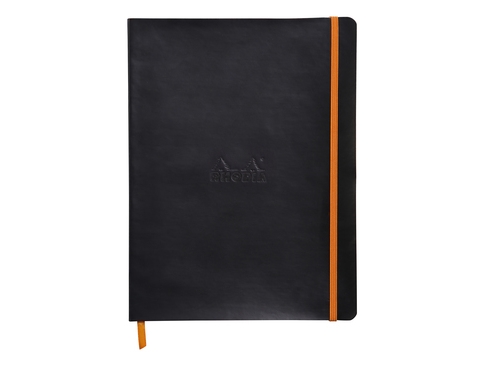 Rhodia 117502C, Monokromatisk, Sort, 80 Ark, 90 G/M², Linieret Papir, Blødt Omslag