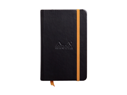 Rhodia 118642C, Monokromatisk, Sort, A6, 96 Ark, Linieret Papir, Indbundet