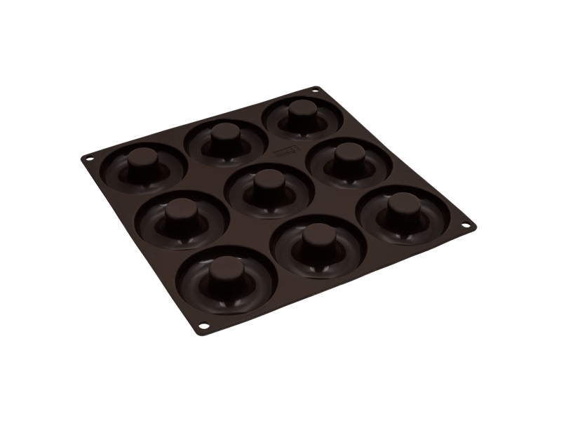 Lurch 00085094, Donut Mould, Rectangular, Flat Surface, -40 °C, 240 °C, Brown