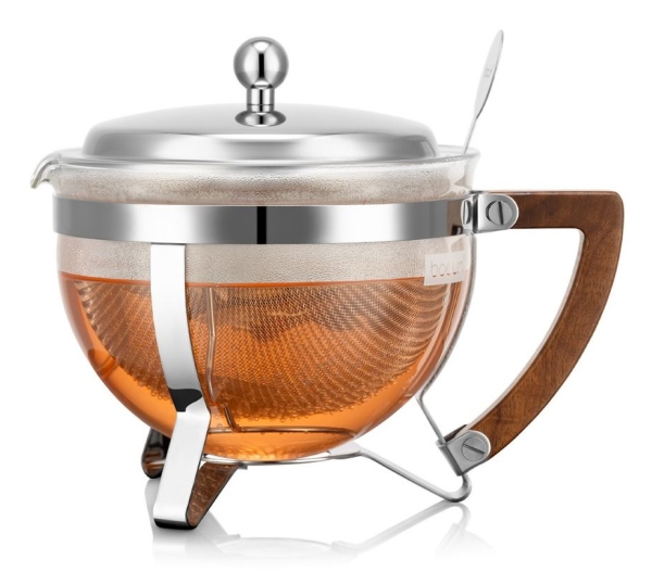 Bodum 12376-16-107, Enkelt tekande, 1000 ml, Krom, Transparent, Borosilikatglas, Plast, Rustfrit stål, Infusionsfilter, Plast
