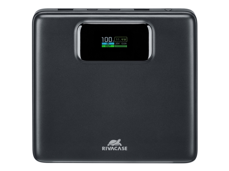Rivacase Turbo, 20000 Mah, Lithium Polymer (Lipo), Power Delivery 3.0, Quick Charge 3.0, 3,85 V, Sort