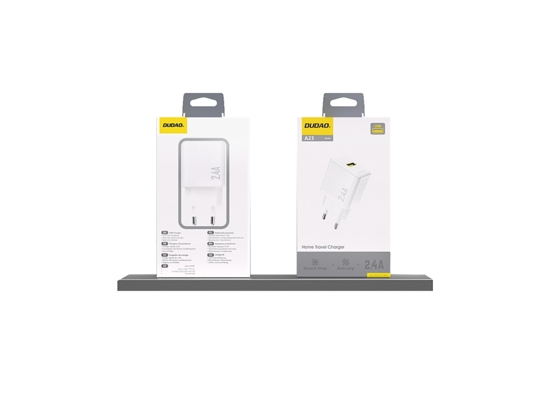 Dudao A23 2.4A USB-A laturi - valkoinen