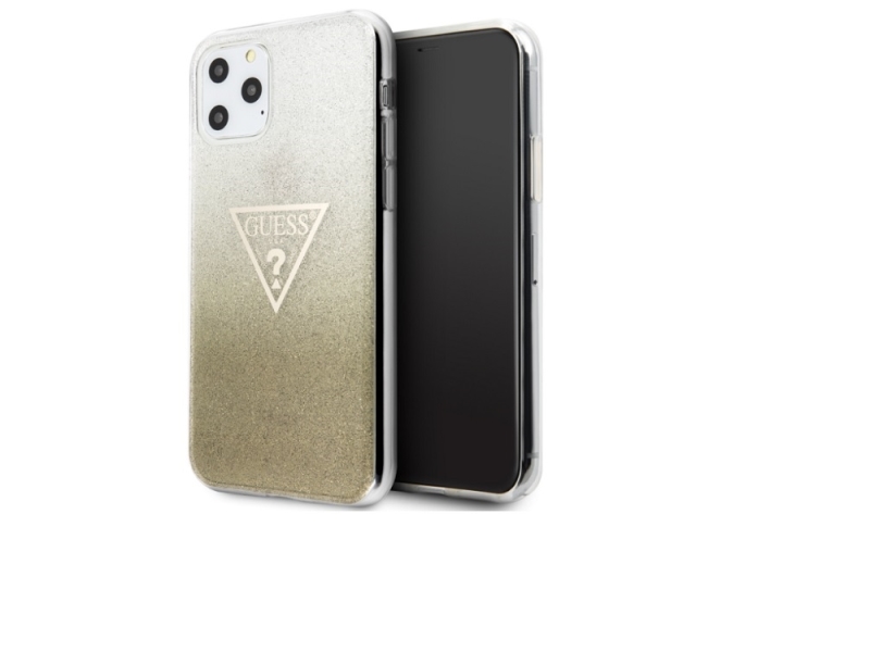 Guess Guhcn65sgtlgo Iphone 11 Pro Max Hardcase Glitter Triangle - Gold/Gold