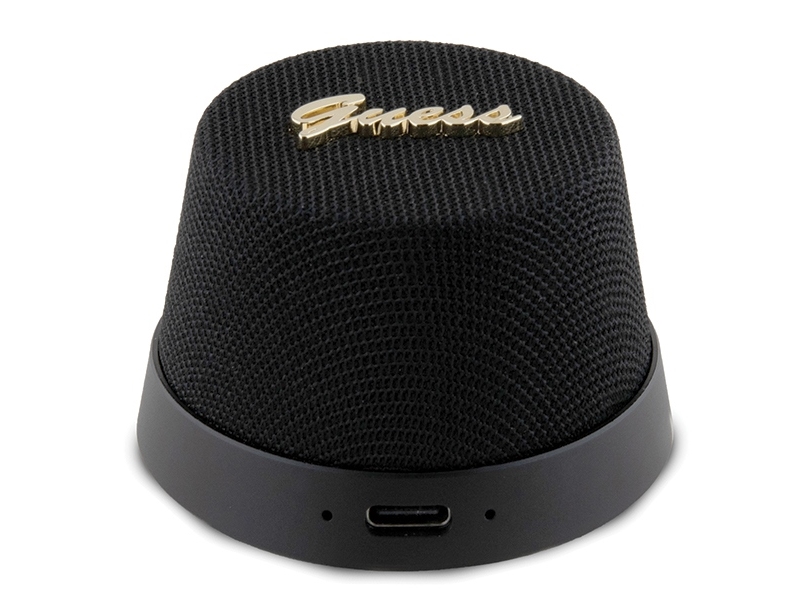 Guess Magnetic Script Metal Bluetooth Speaker - Black
