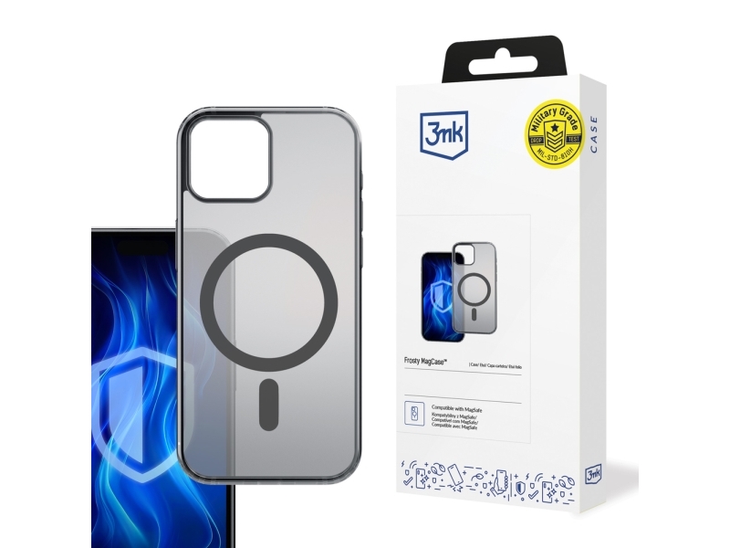 3Mk Cover Frosty Magcase Black Til Apple Iphone 12 Pro Max
