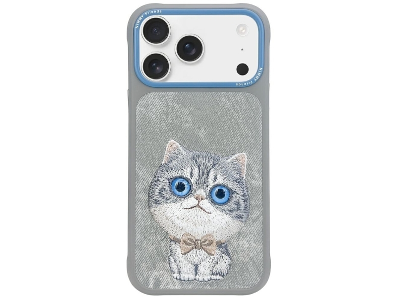 Hurtel Nimmy Big Eyed Pet 2.0 Katzenhülle Für Iphone 17 Pro, Grau