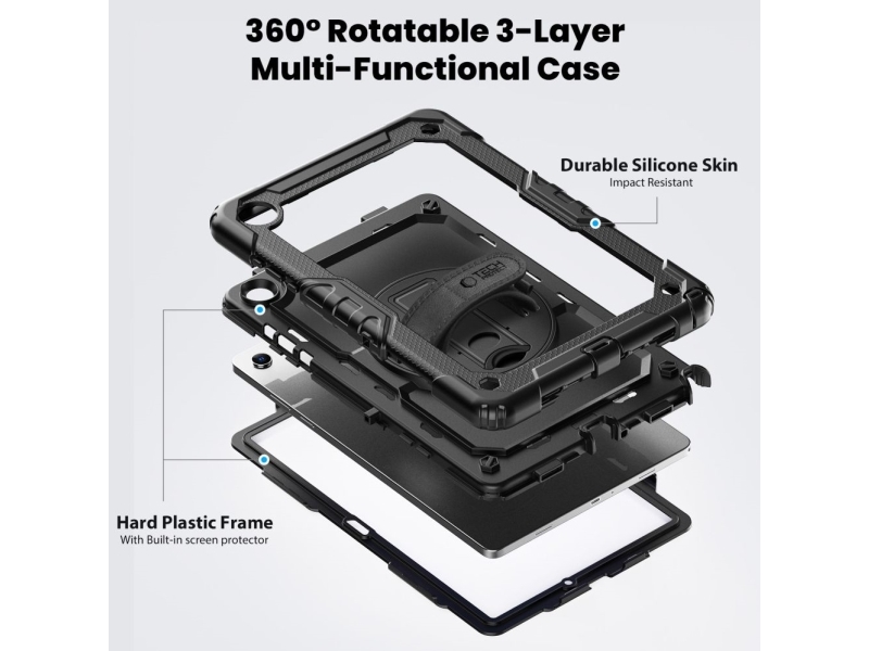 Tech-Protect Solid Case for Samsung Galaxy Tab A9+ / A11+ Plus 11.0 X210 / X215 / X216 / X230 / X235 / X236 - Black