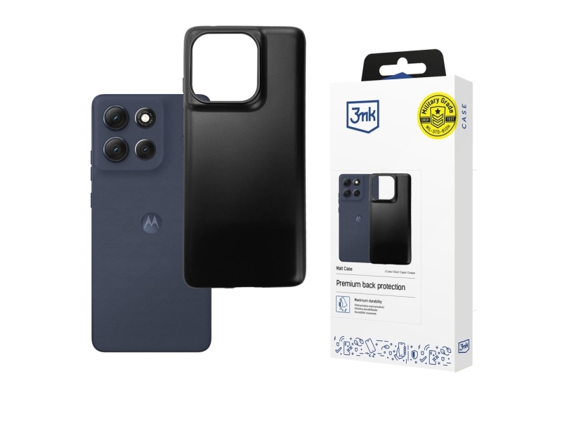 3Mk Mattes Gehäuse Für Motorola Moto G86 Power Schwarz