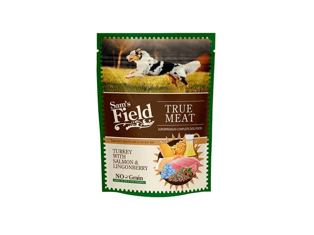 Sams Field Vådfoder Turkey & Salmon 260G