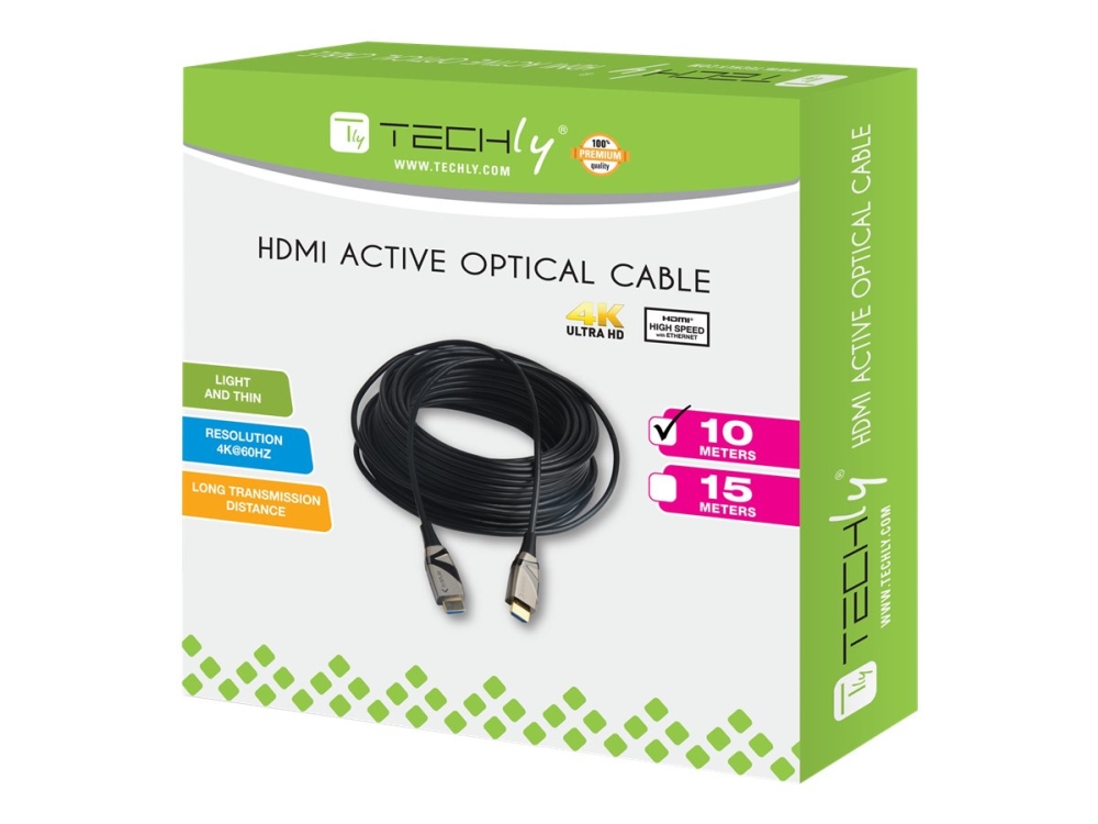 Techly Icoc Hdmi-Hy2-010, 10 M, Hdmi Typ A (Standard), Hdmi Typ A (Standard), 3840 X 2160 Pixel, 3D, Schwarz