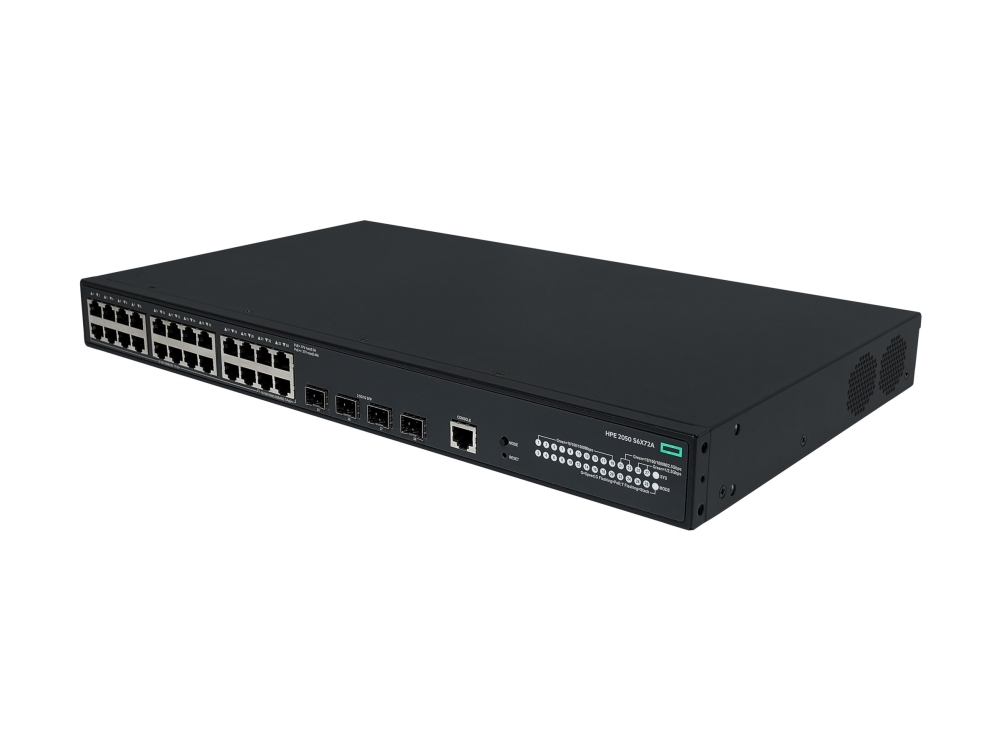 Hpe Networking Comware 2050 24P 10/100/1000Bt Poe+ 4P Sfp 1G/2.5G 420W - Switch - Administreret - 24 X 10/100/1000Base-T (Poe+) + 4 X 1/2.5Gbase-T (P