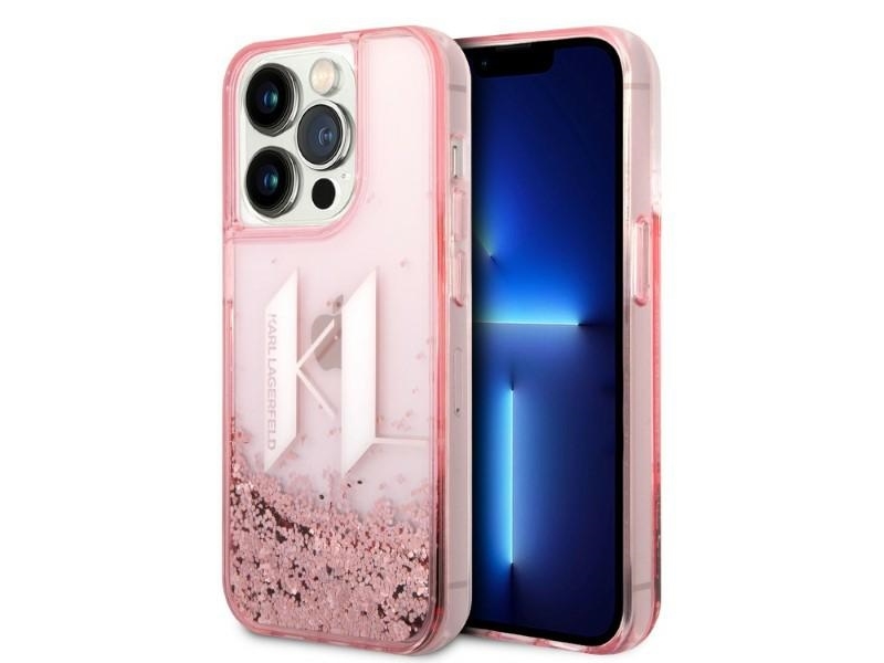 Karl Lagerfeld Klhcp14xlbklcp Iphone 14 Pro Max 6.7" Hardcase Pink/Pink Flydende Glitter - Big Kl