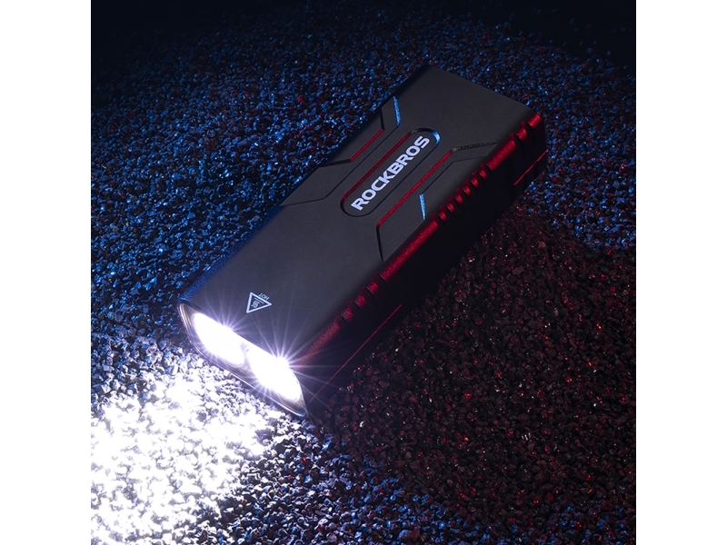 Rockbros 24310002001 bicycle light 850 lm with powerbank function + USB-C - USB-A cable - black
