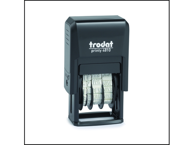 Trodat Printy 4810 - Stempel - selv-sværtende - dato - 3.8 mm - sort håndtag