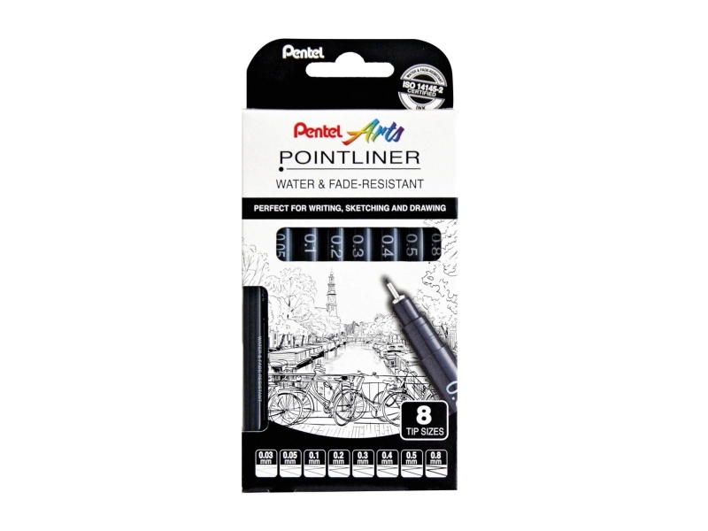Pentel Ys20p-8, Schwarz, Iso 14145-2, 8 Stück(E)