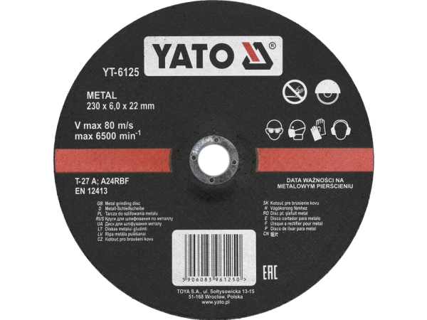 Arched Grinding Wheel For Metal Sanding 230X6,0