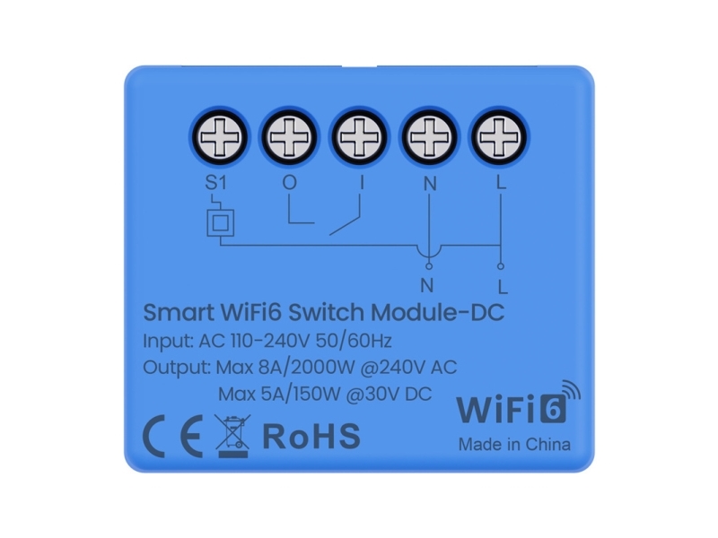 Avatto smart relä Wi-Fi 6 230Vac 8A 30Vdc 5A med torr kontakt TUYA / Smart Life WSM20-DC | Lauritz Knudsen - Övrige El-artiklar (LK) - LK IHC NET® Trådlös | GameStuff