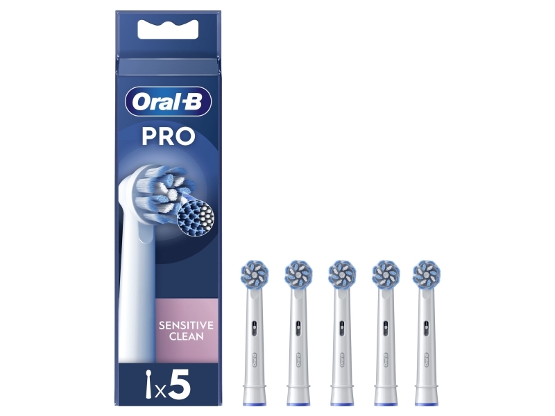 Oral-B Pro Sensitive Clean, 5 stk, Hvid, Oral-B, iO, Pulsonic, Blister
