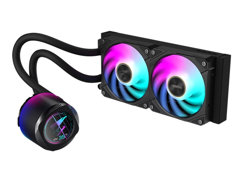 Gigabyte Aorus Waterforce X Ii 240 Aio Flüssigkeits-Cpu-Kühler, All-In-One-Flüssigkeitskühler, 12 Cm, Schwarz