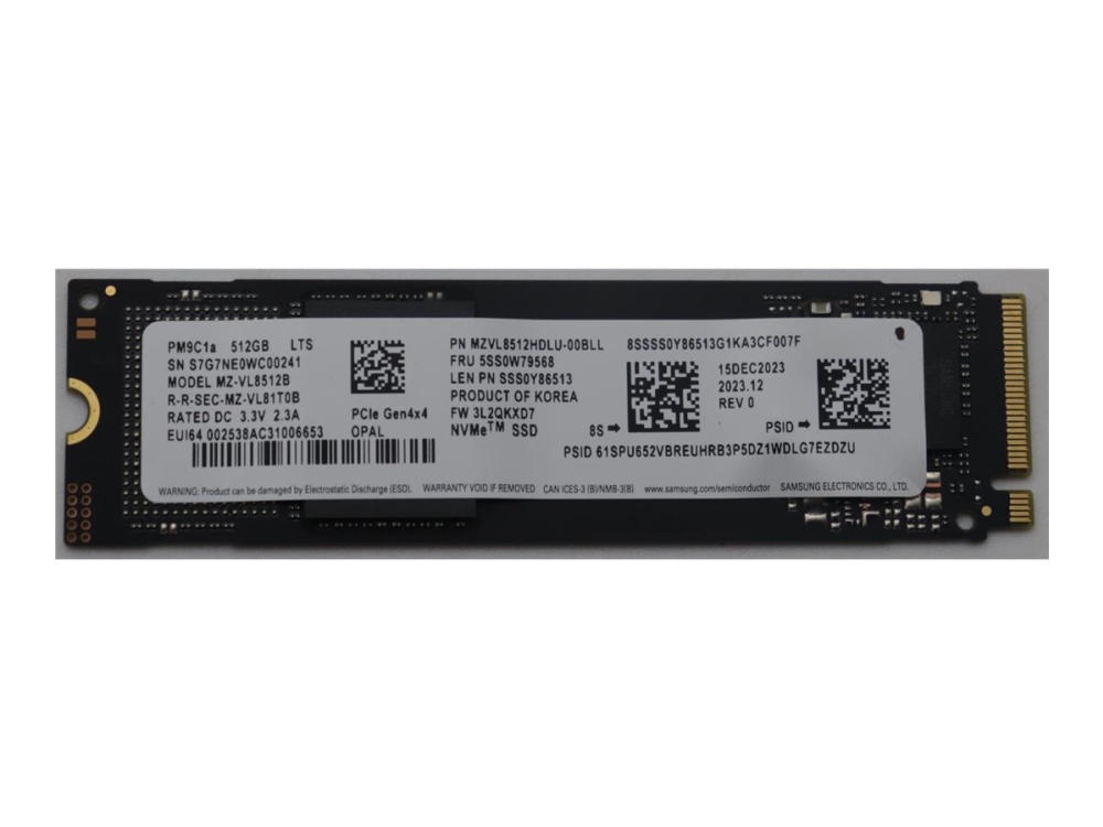 Lenovo Ssd 512Gb M.2 2280 Lts Pcie4x4 Sam Op (5Ss0w79568)