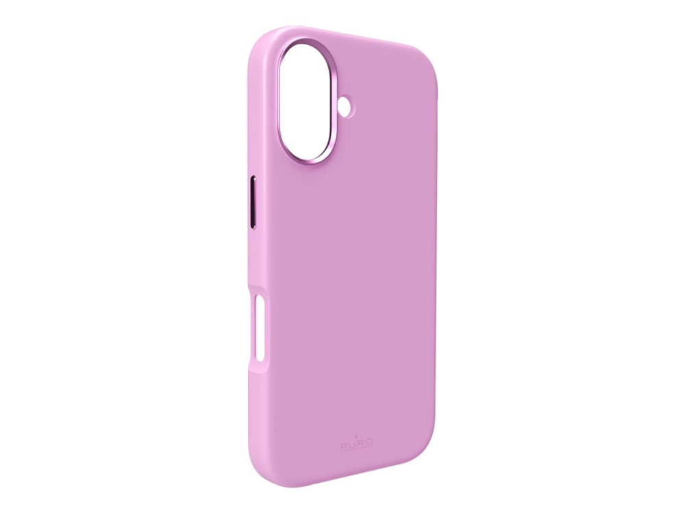 PURO Icon Mag Pro - Bagsidecover til mobiltelefon - MagSafe-kompatibilitet - flydende silikone - coraltastisk - for Apple iPhone 16 Plus