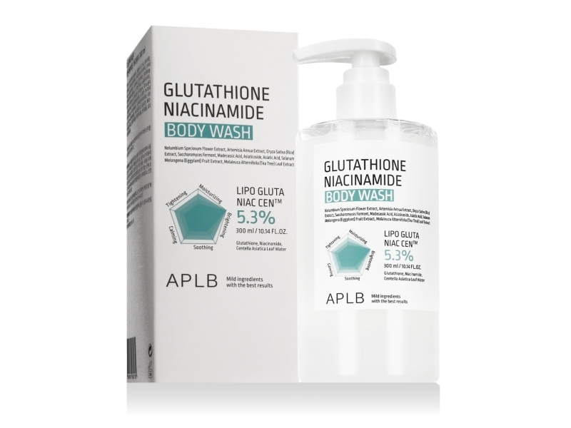 APL B Glutathione Niacinamide body wash fugt/lysende brusegel 300 ml